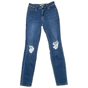 PacSun Skinny Distress Jeans Women's Size 26 Blue Denim